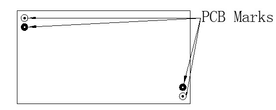 在有貼片的PCB板上，為提高貼片元件的貼裝的準確性，一般要求在貼片層對角端放置兩個校正標記(MarkS)點