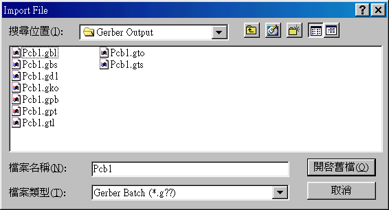 點(diǎn)選PCB.gto，頂層覆蓋層的Gerber文件。