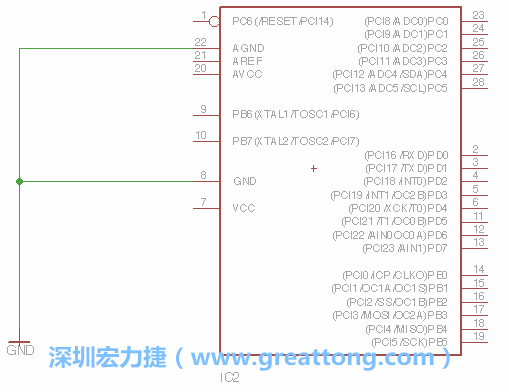 排針的用途是連接微控制器的輸出和輸入，它提供了一個(gè)平臺(tái)給焊線和針腳。