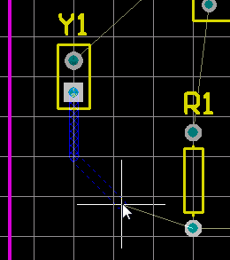  圖26 手動(dòng)布線檢查文檔工作區(qū)底部的層標(biāo)簽。